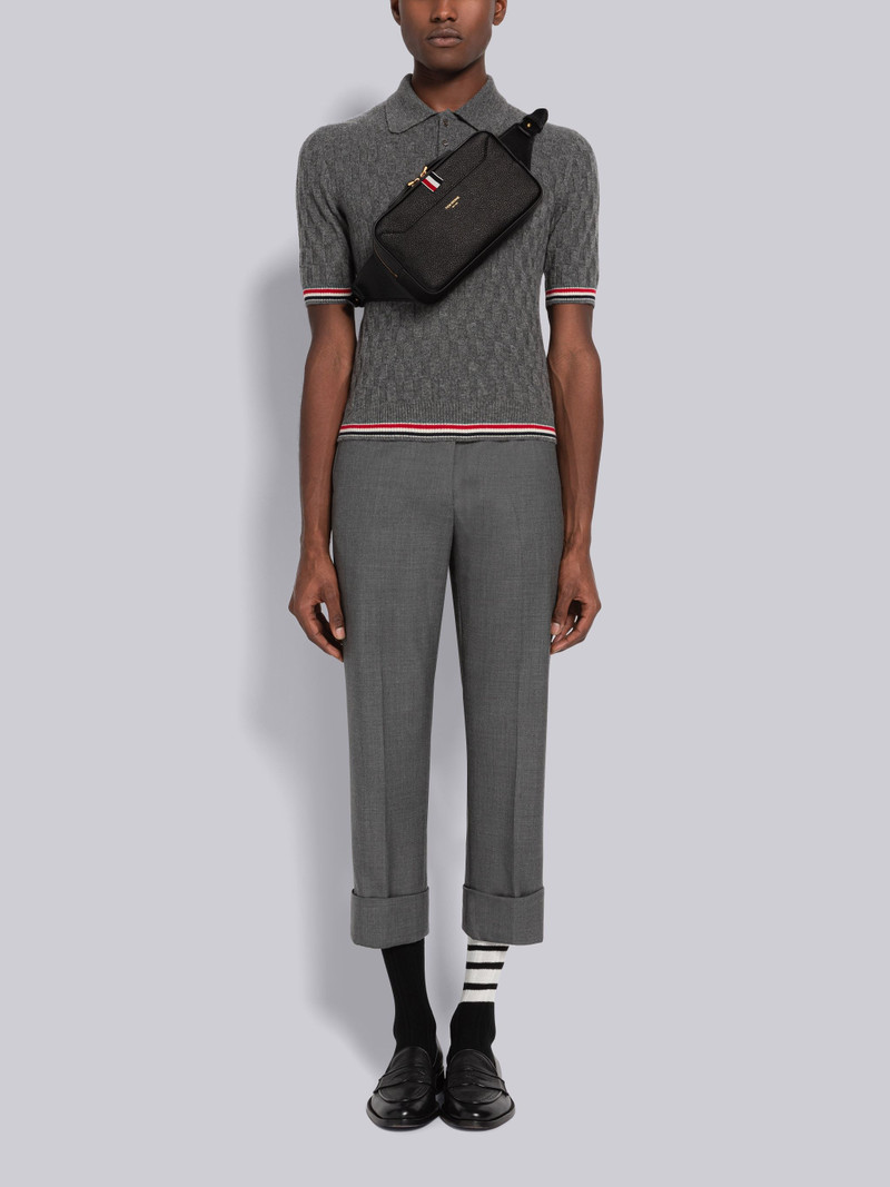 Pebble Grain Leather Chest Belt Bag 6