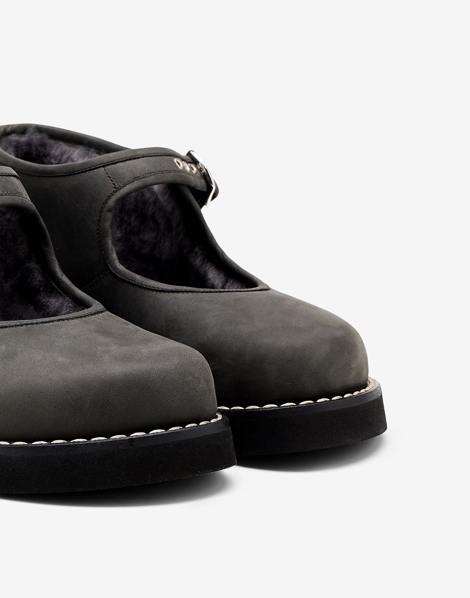Shearling Mary-Jane shoes - 5