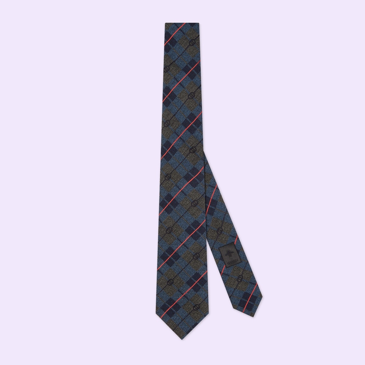 Double G rhombus jacquard tie - 1