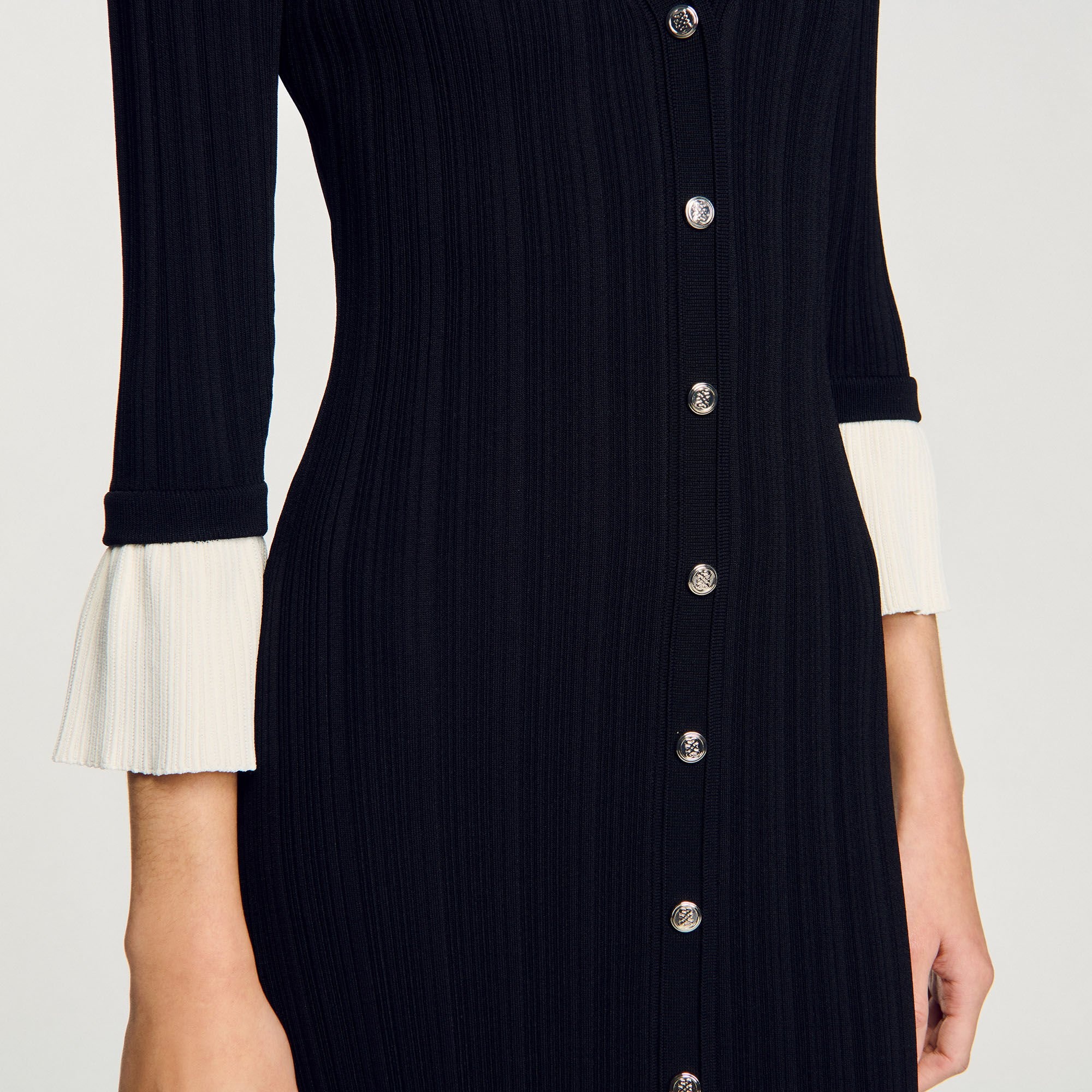 TWO-TONE KNIT MAXI DRESS - 3