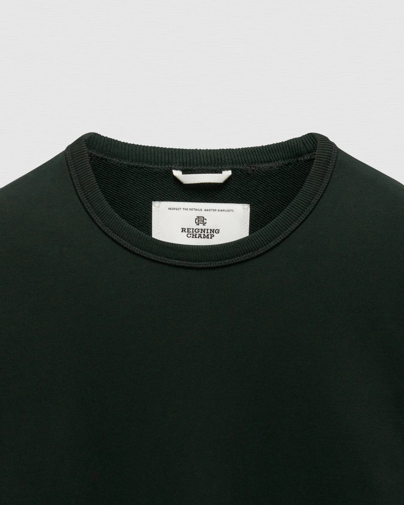 Midweight Terry Slim Crewneck Petrol - 3
