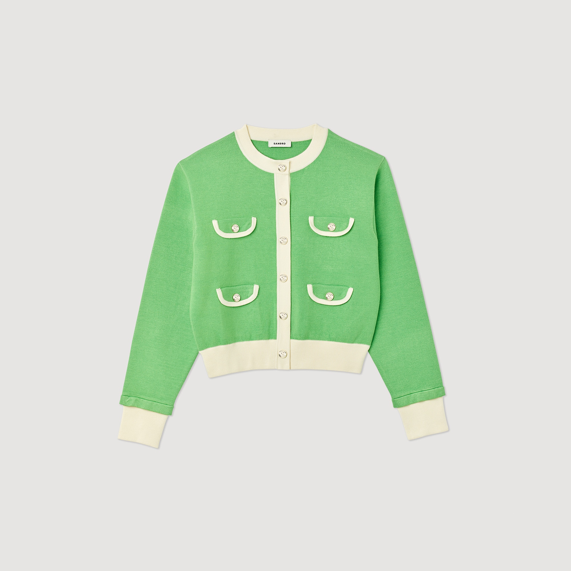 Two-tone cardigan with buttons - 1