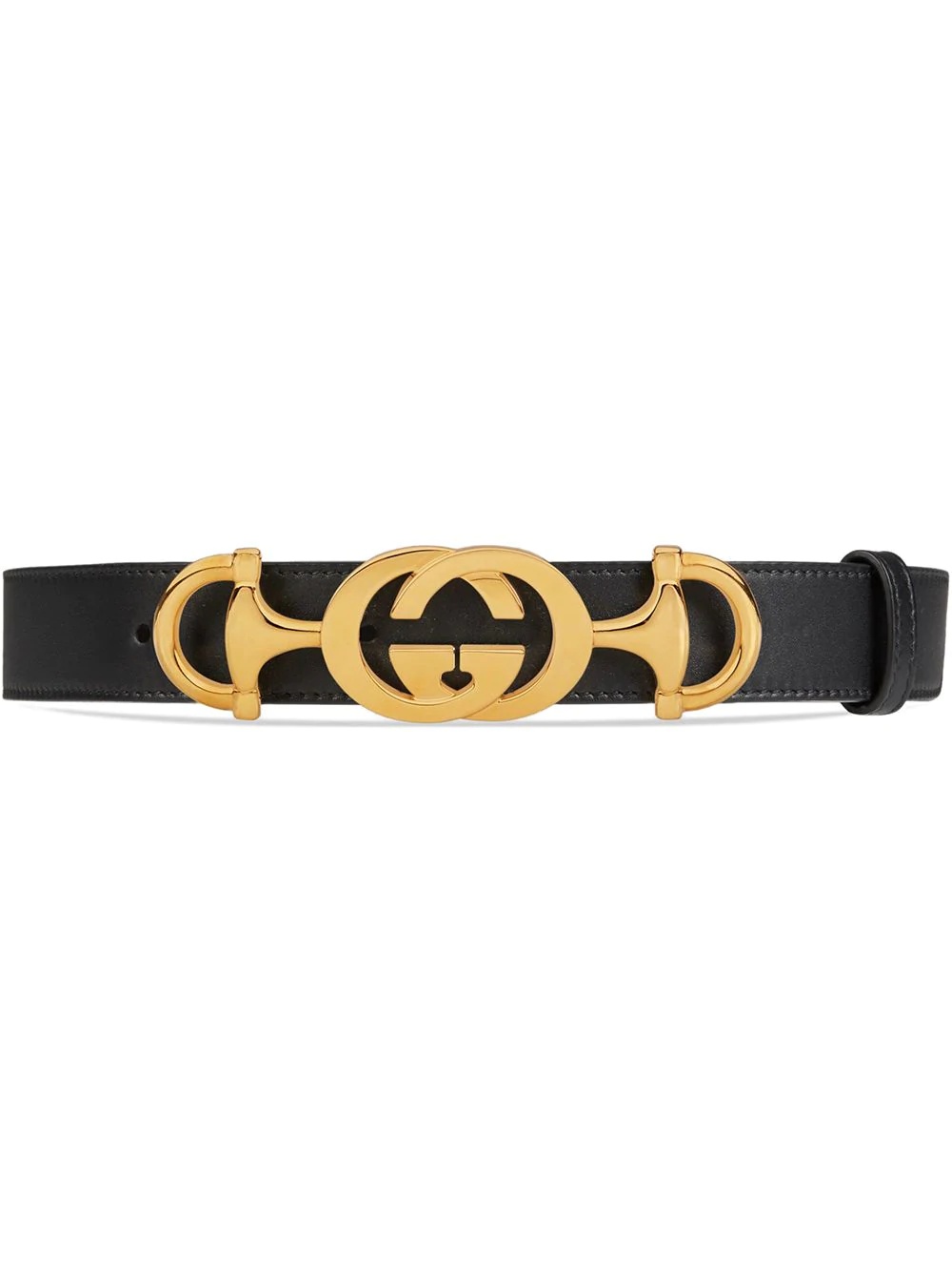 Leather belt with Interlocking G Horsebit - 1