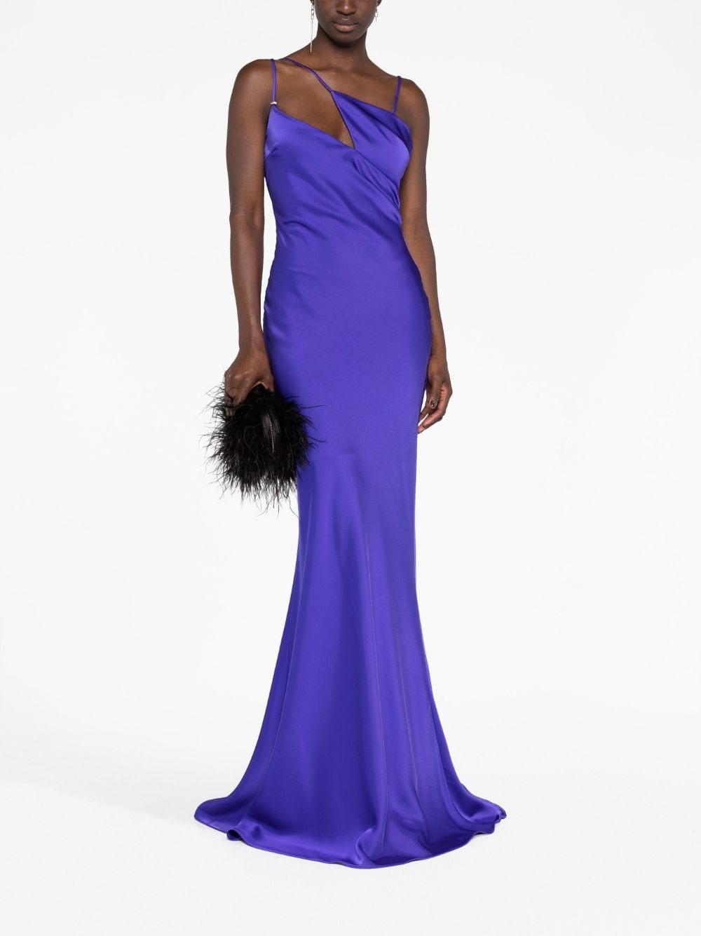 Melva asymmetric sleeveless gown - 2