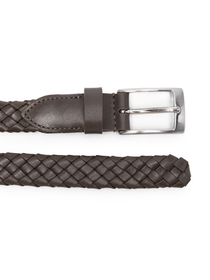 Canali braided leather belt outlook