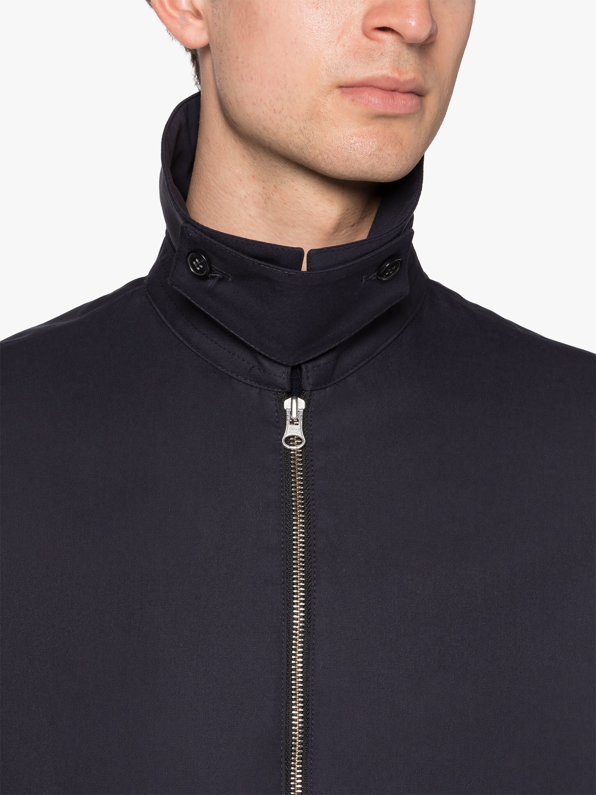 EMMANUEL NAVY GABARDINE COTTON JACKET - 5