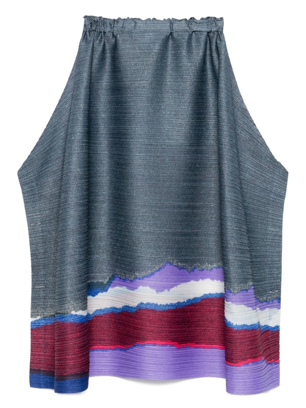 Grainy Colors pleated midi skirt - 1