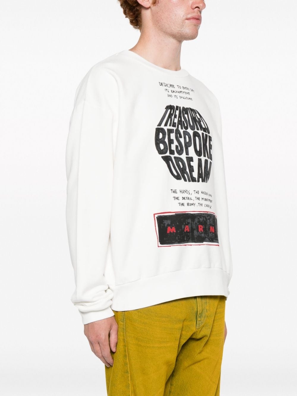 slogan-print cotton sweatshirt - 3