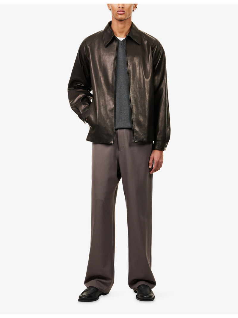 The Row Mount Raglan-Sleeve Leather Jacket outlook