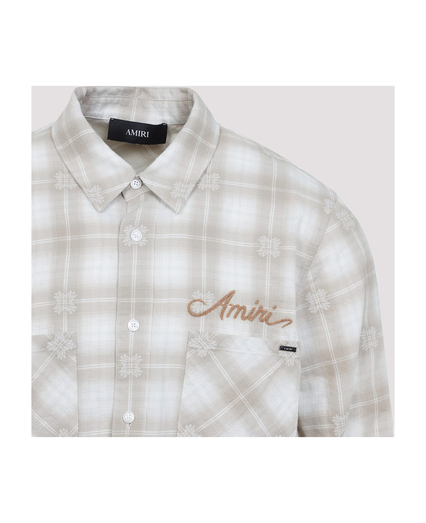 Bleach Patch Flannel Bandana Shirt - 5