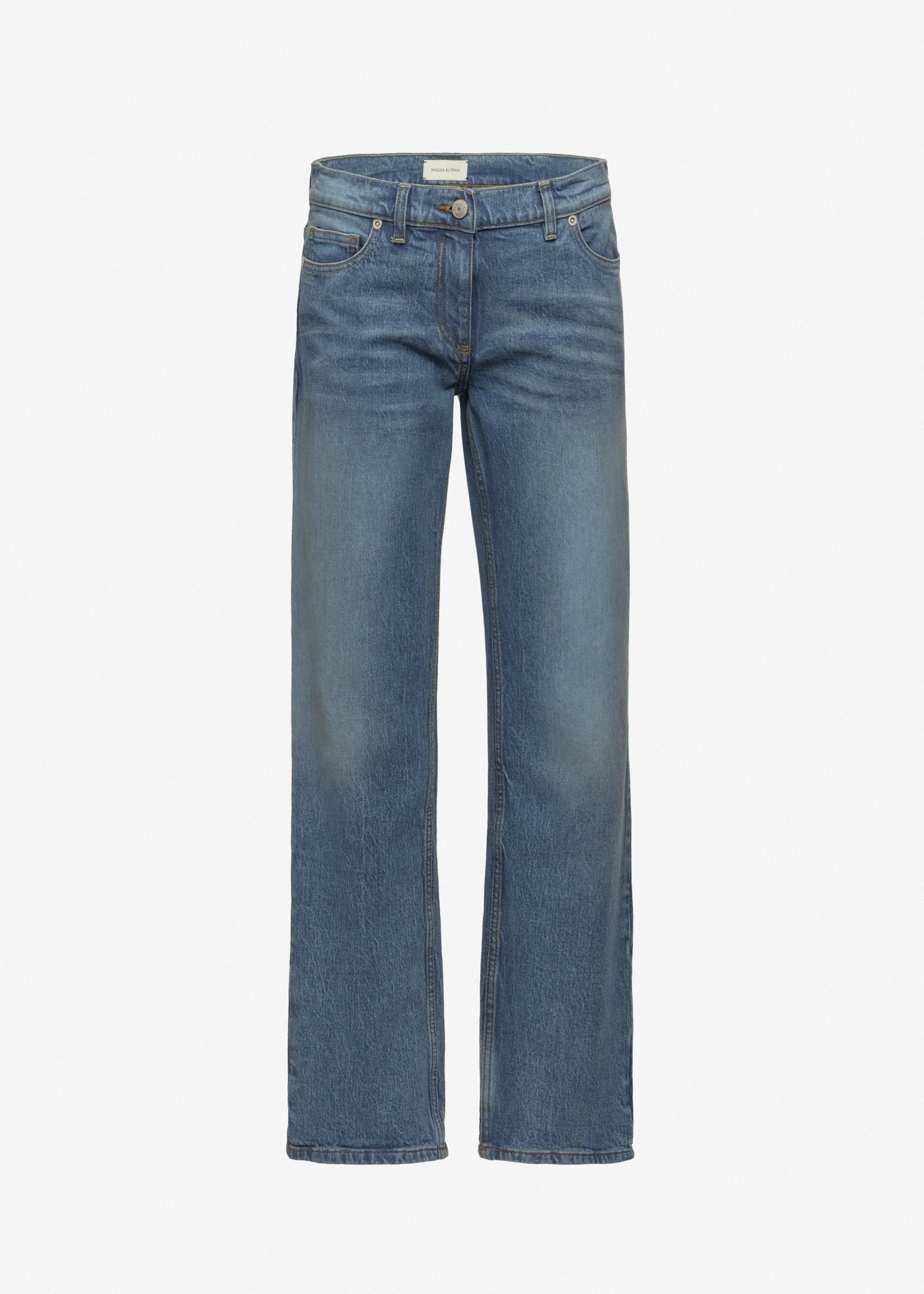 Denim straight-leg jeans in blue - 1