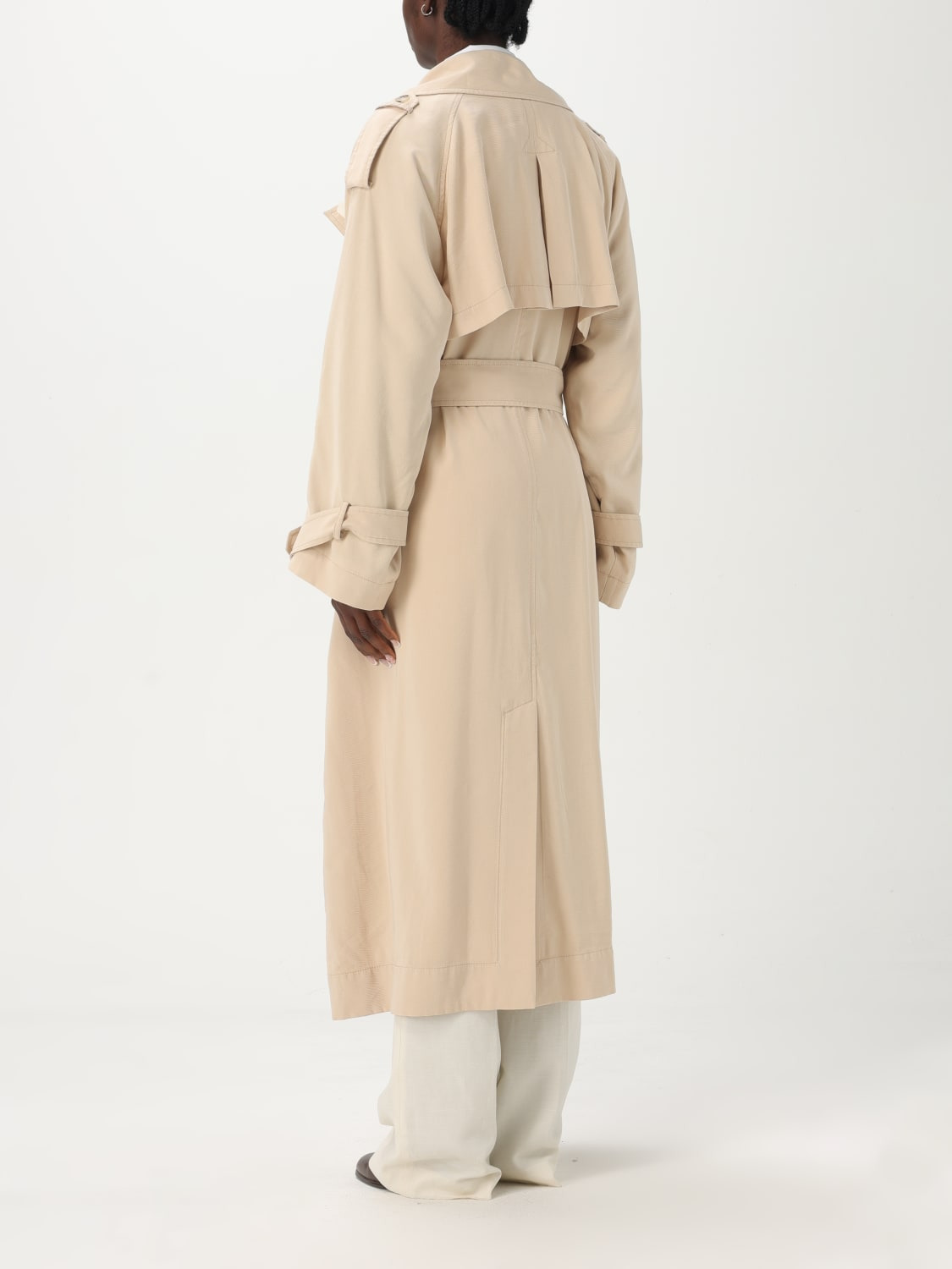 Boss double-breasted viscose blend trench coat - 2