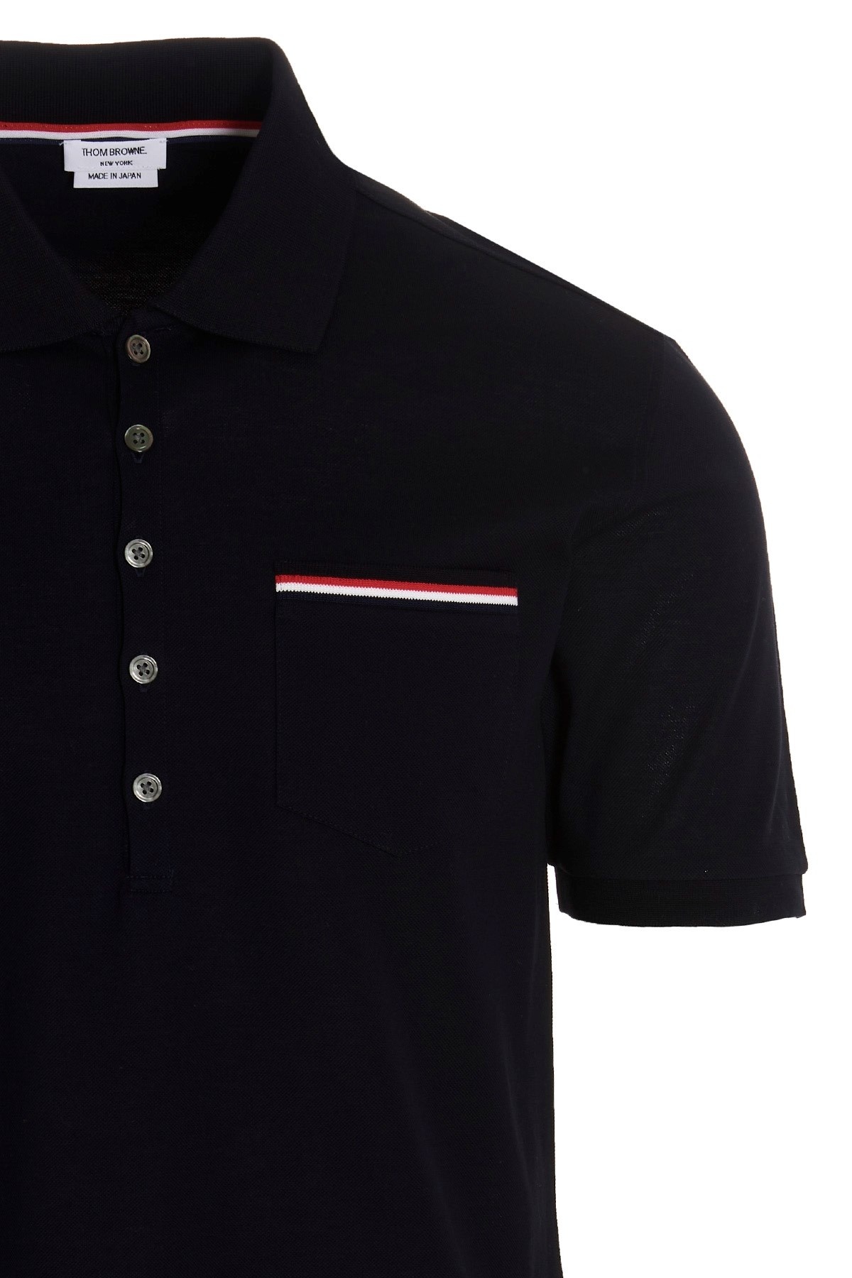 Tシャツ・カットソー THOM BROWNE SS25 'RWB' polo shirt (FKP119AY5502 100) Thom browne 'rwb' polo shirt available on julian-fashion.com