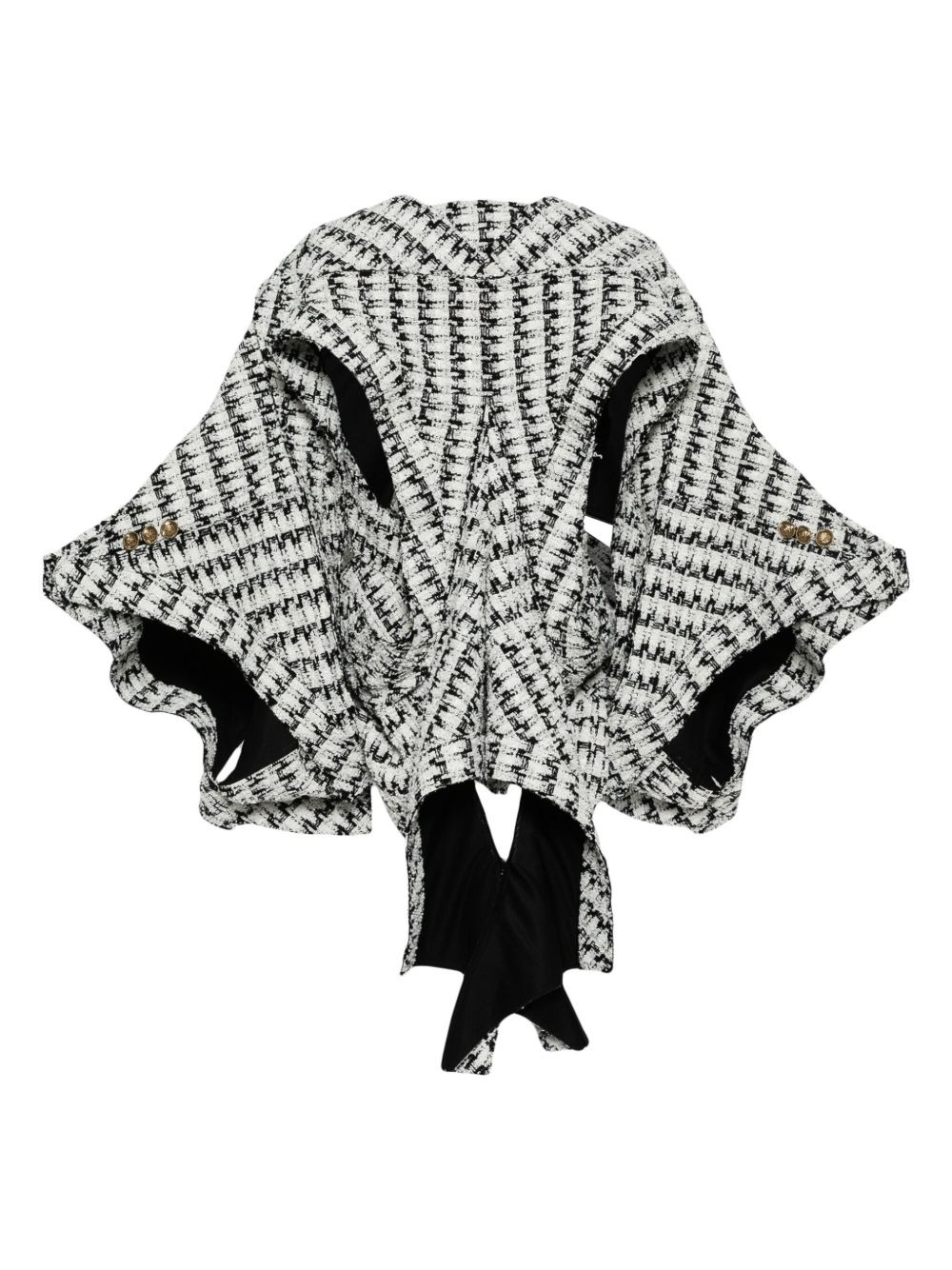 asymmetric tweed jacket - 2