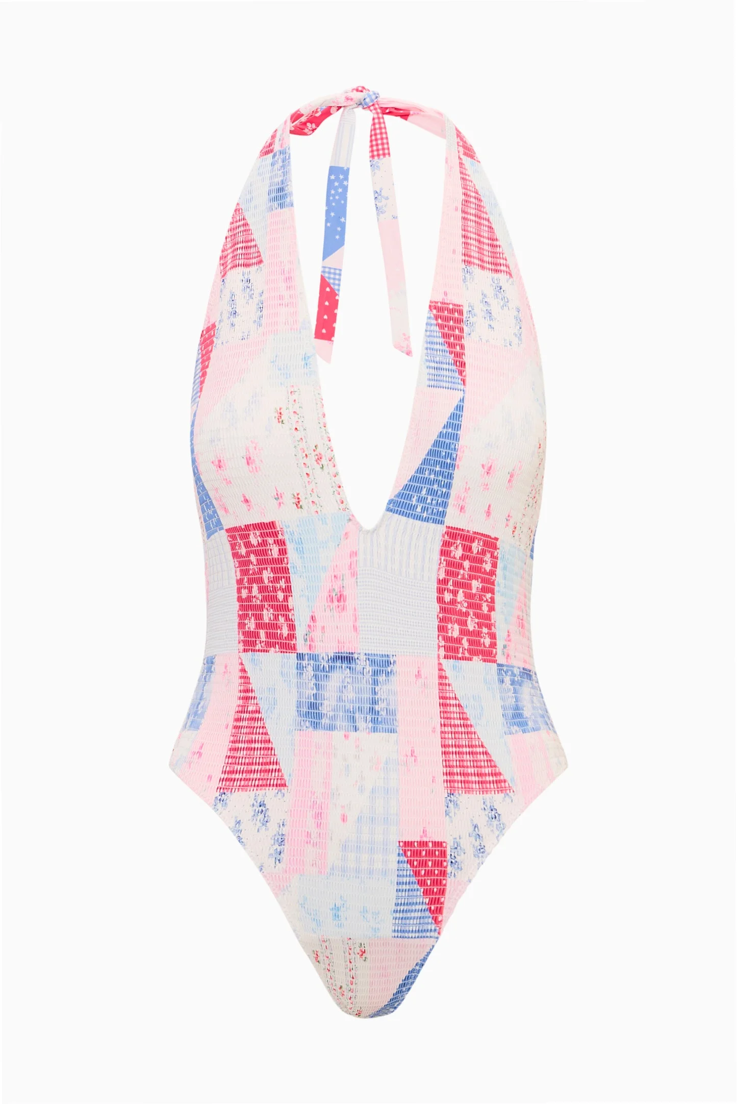 Glenna Patchwork One-Piece Swimsuit - 1