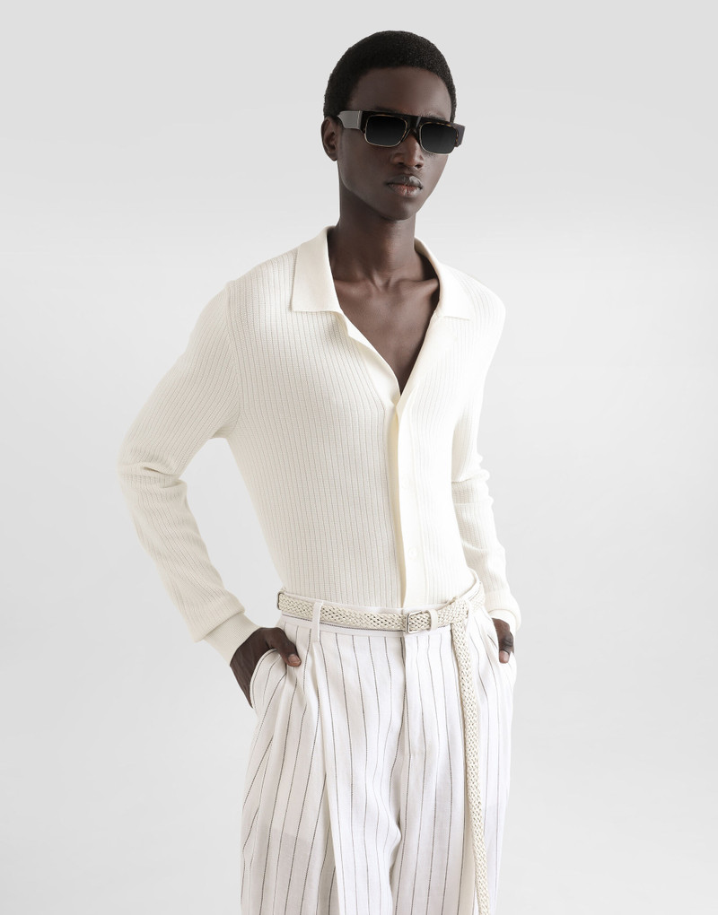 Dolce & Gabbana Cotton openwork-knit shirt outlook