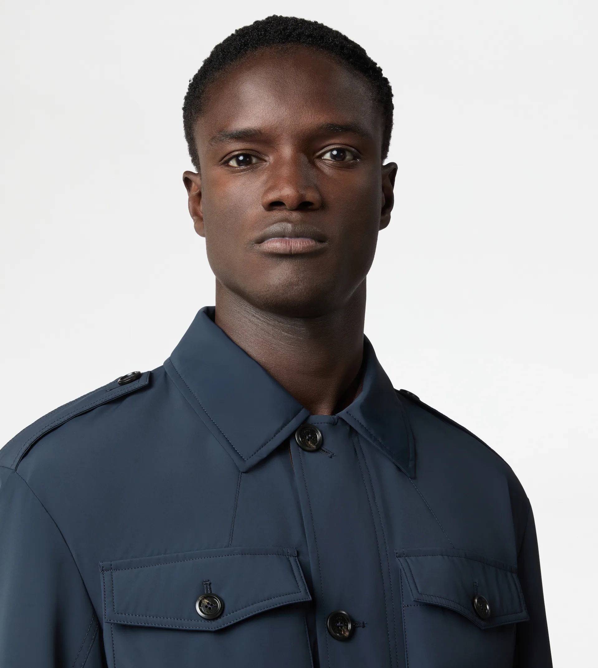 FIELD JACKET IN TECHNICAL FABRIC - BLUE - 5