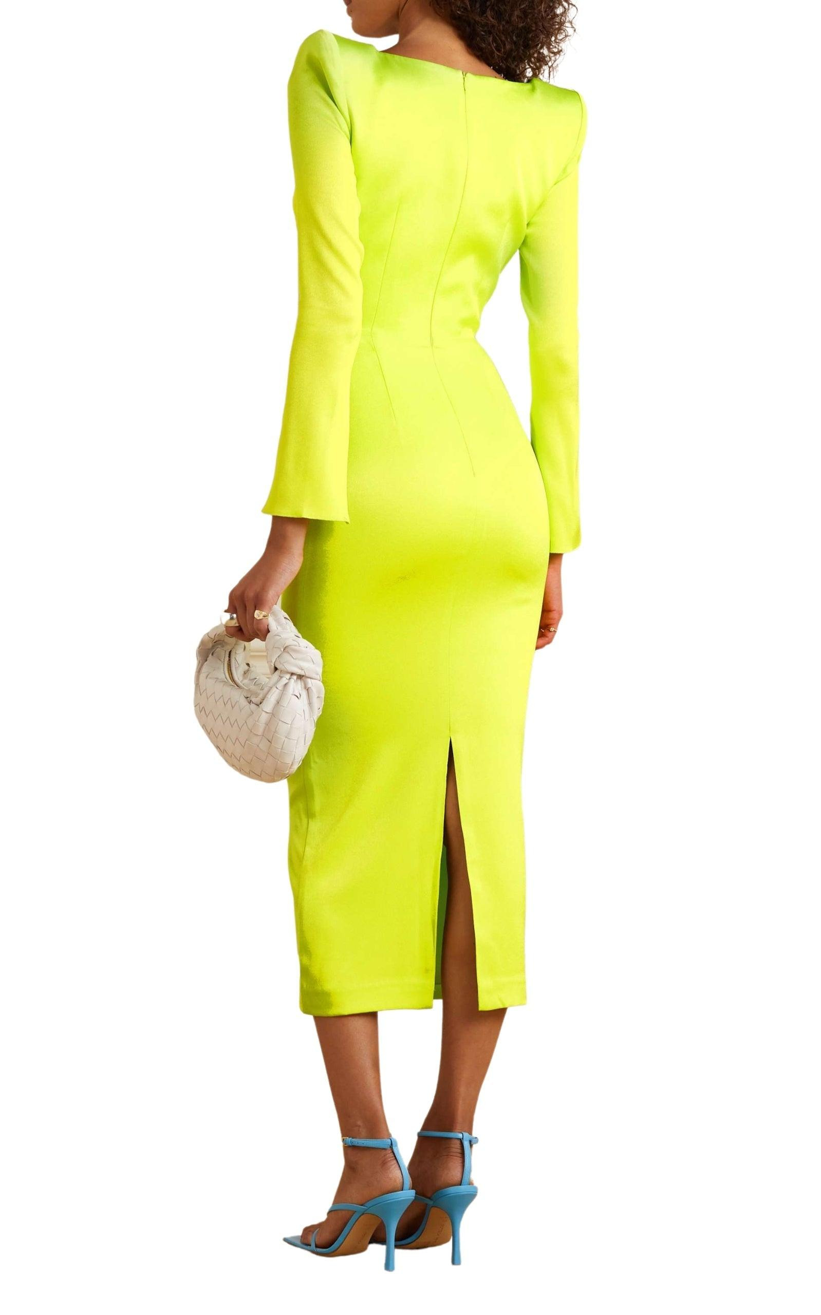 Manor Strong-Shoulder Midi Dress - 3
