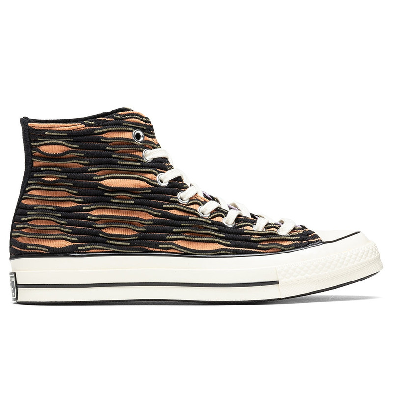 Orange & Purple Wavy Knit Chuck 70 High Sneakers - 1