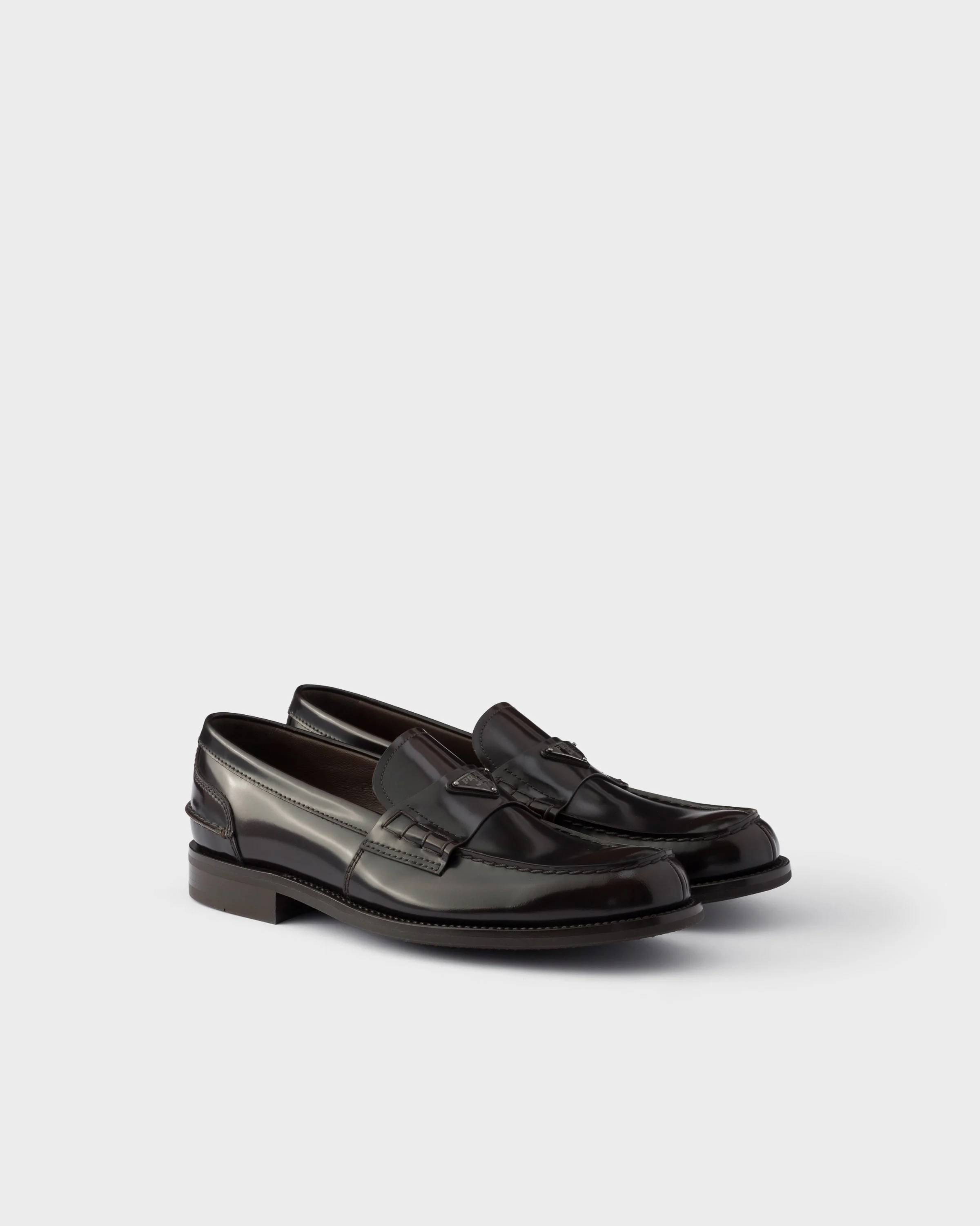 Brushed leather loafers - 1