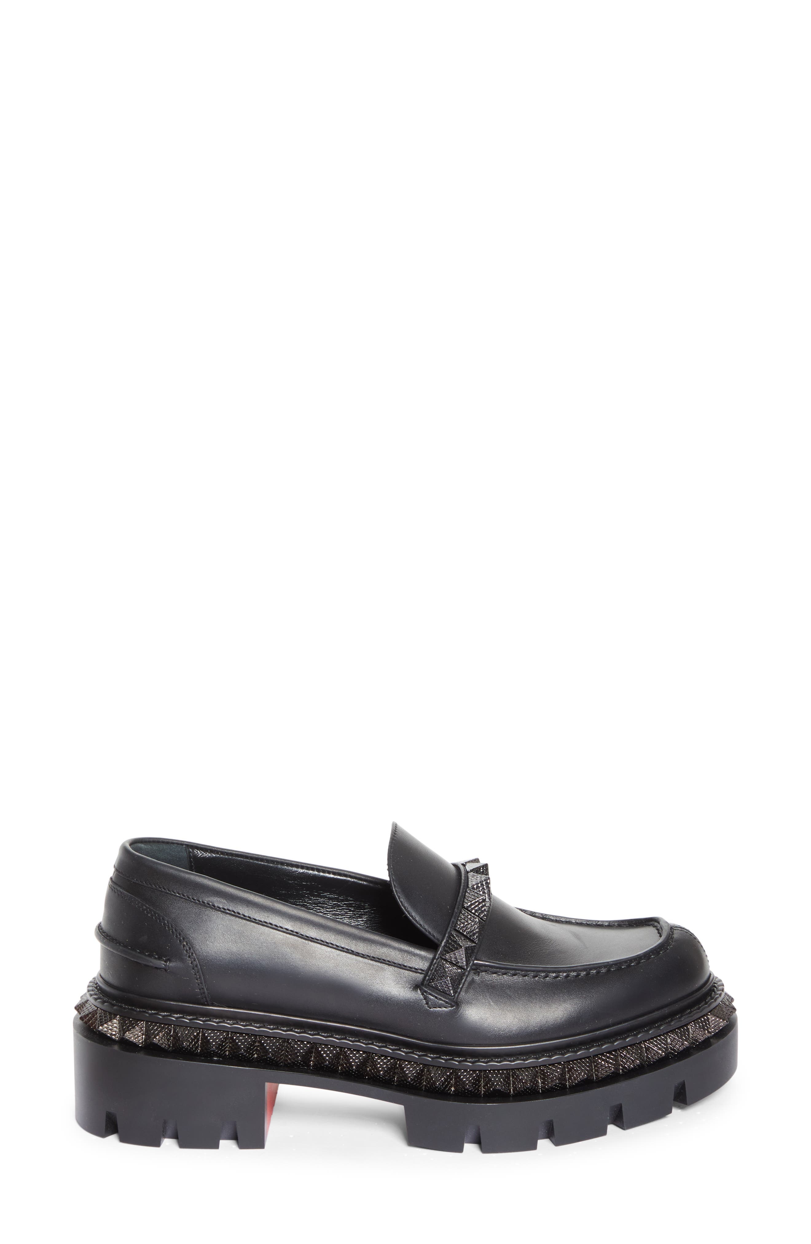 Christian Louboutin St. Roch Stud Platform Loafer in Black at Nordstrom - 3