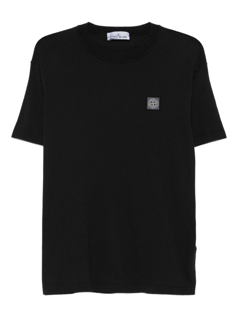 logo-patch cotton T-shirt - 1