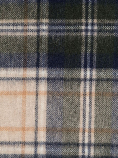 Barbour tartan-pattern fringed scarf outlook