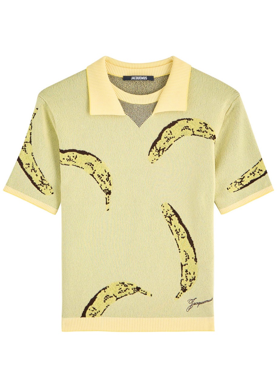 Jacquemus Le Polo Marino Intarsia Knitted Polo top - 1