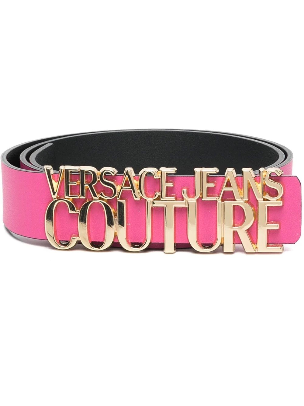 logo lettering bucklet belt - 1