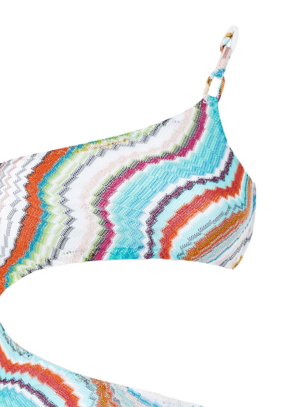 zigzag-woven swimsuit - 2
