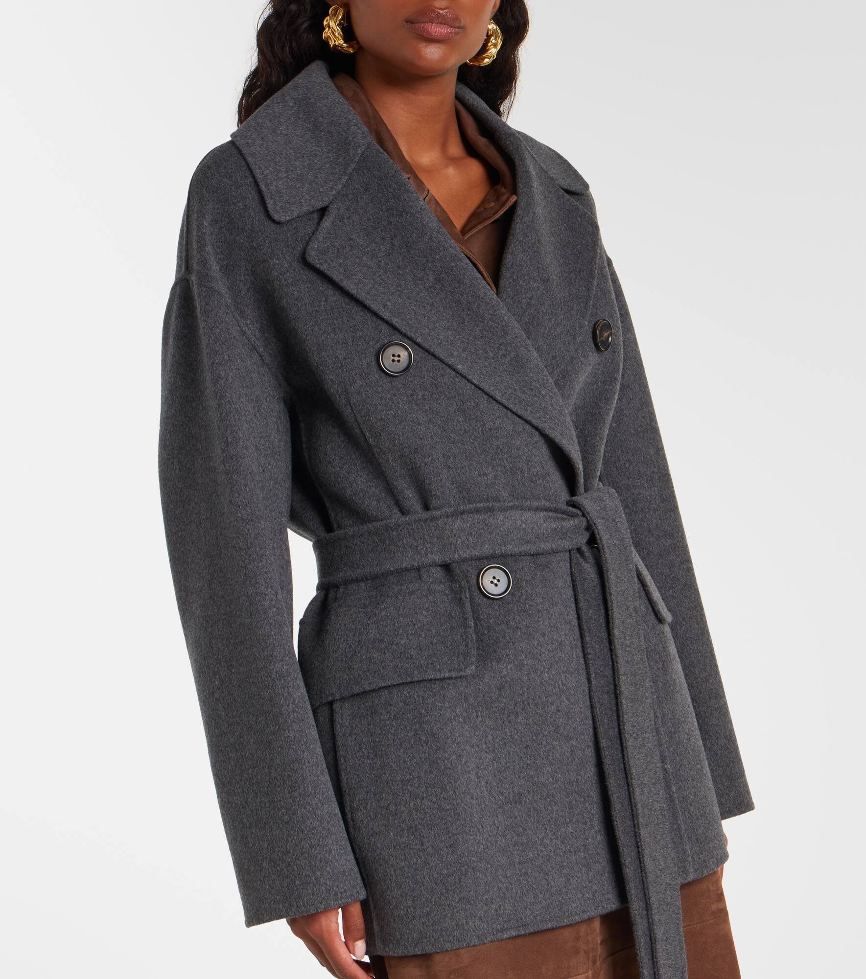 Ornella belted virgin wool coat - 6