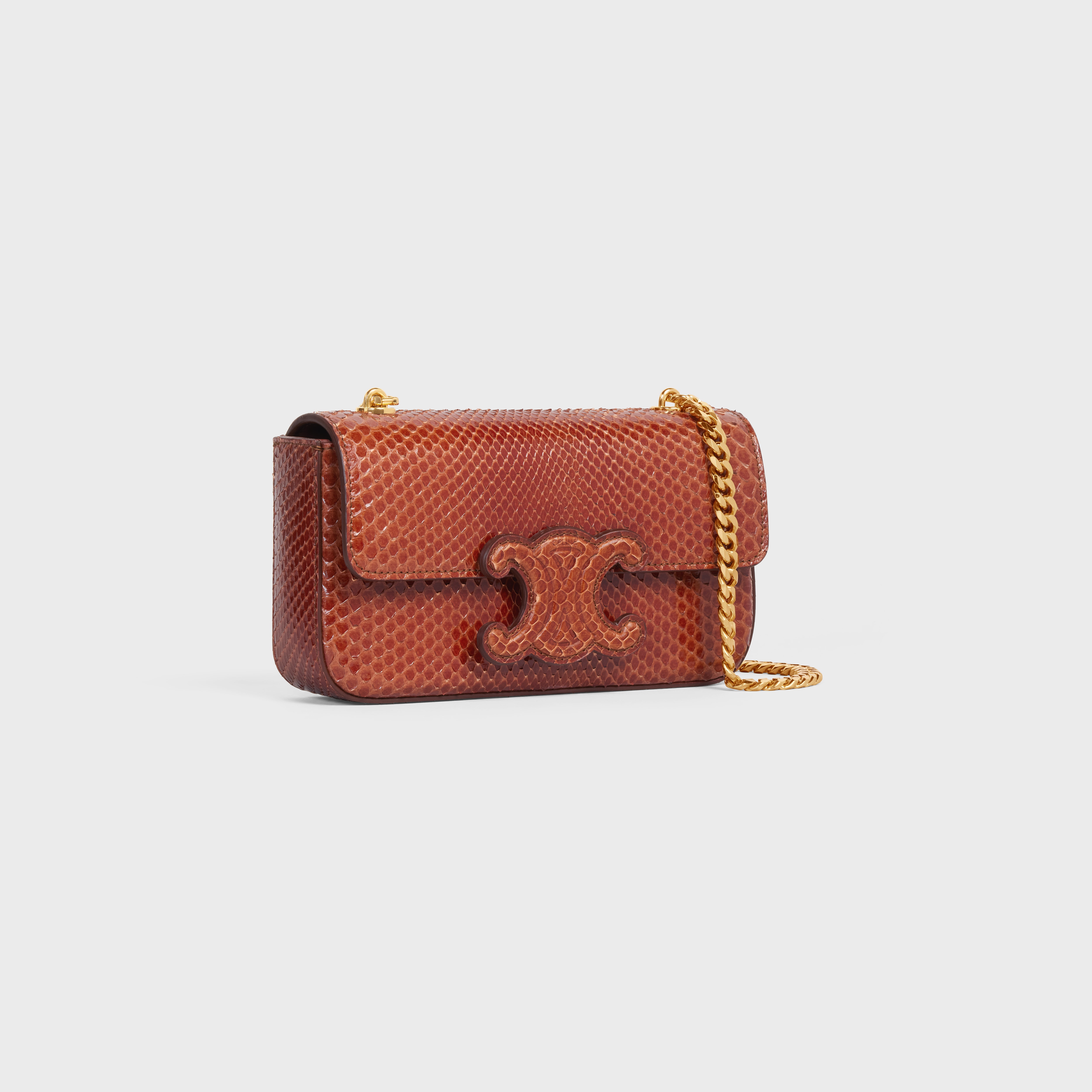 CHAIN SHOULDER BAG CUIR TRIOMPHE in PYTHON - 2
