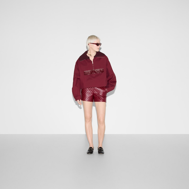 GUCCI Embossed gabardine bomber jacket outlook