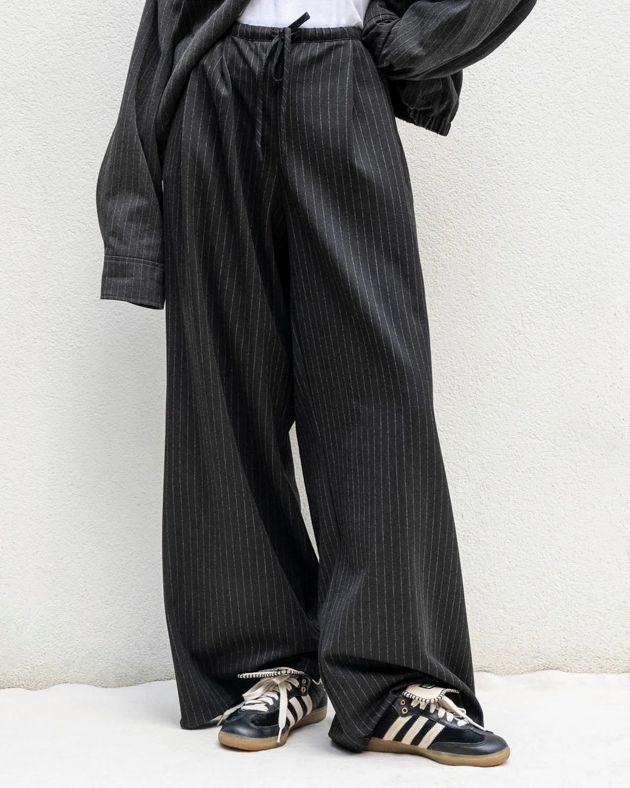 Valerie Pleated Pinstripe Pant - 1