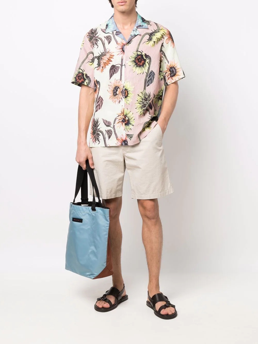 floral-print short-sleeved shirt - 2