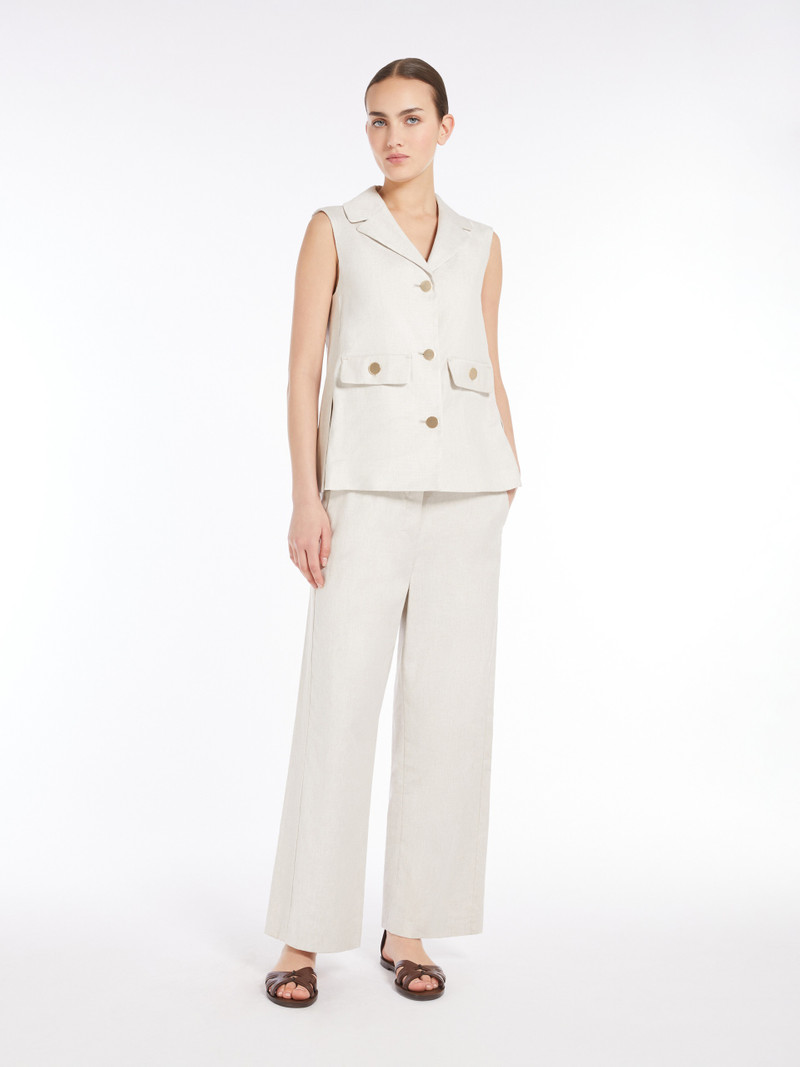 'S Max Mara CAROLINE Stretch linen gilet jacket outlook