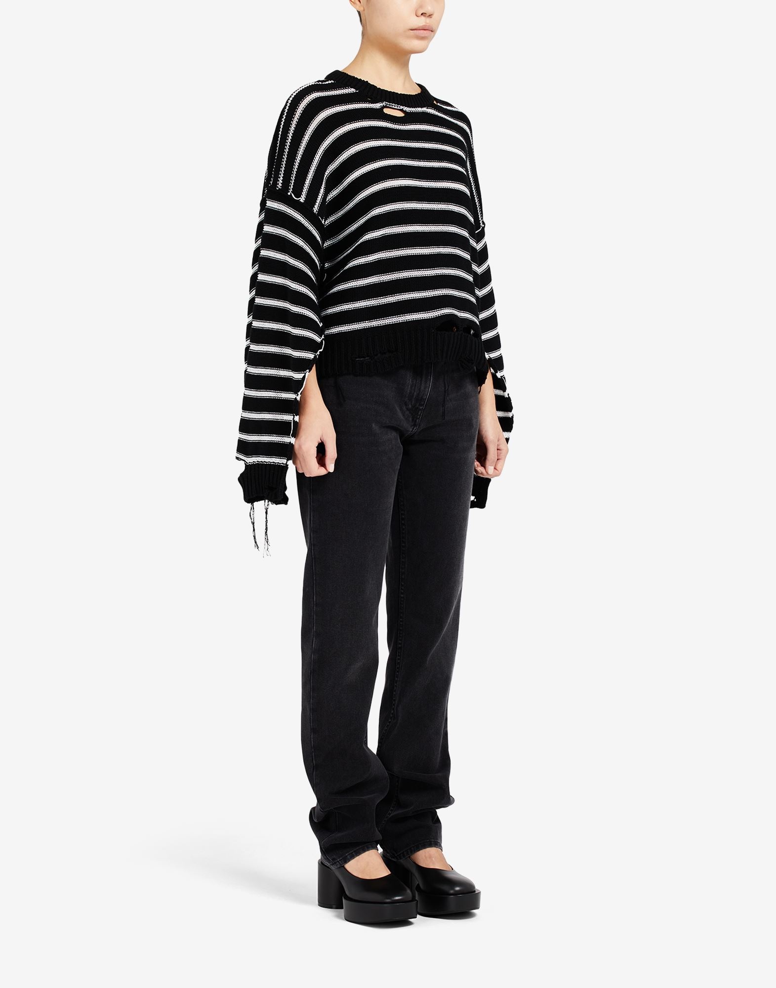 Distressed knit sweater - 3