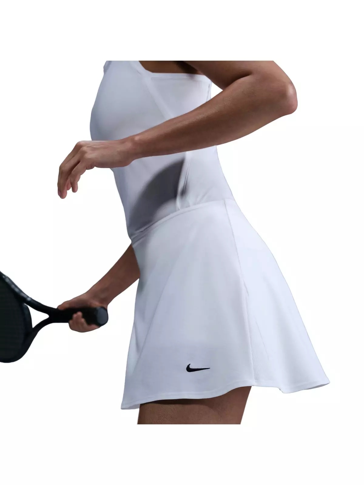 Women's Dri-FIT Victory Mid-Rise Short Flouncy Tennis Skirt -White - 5