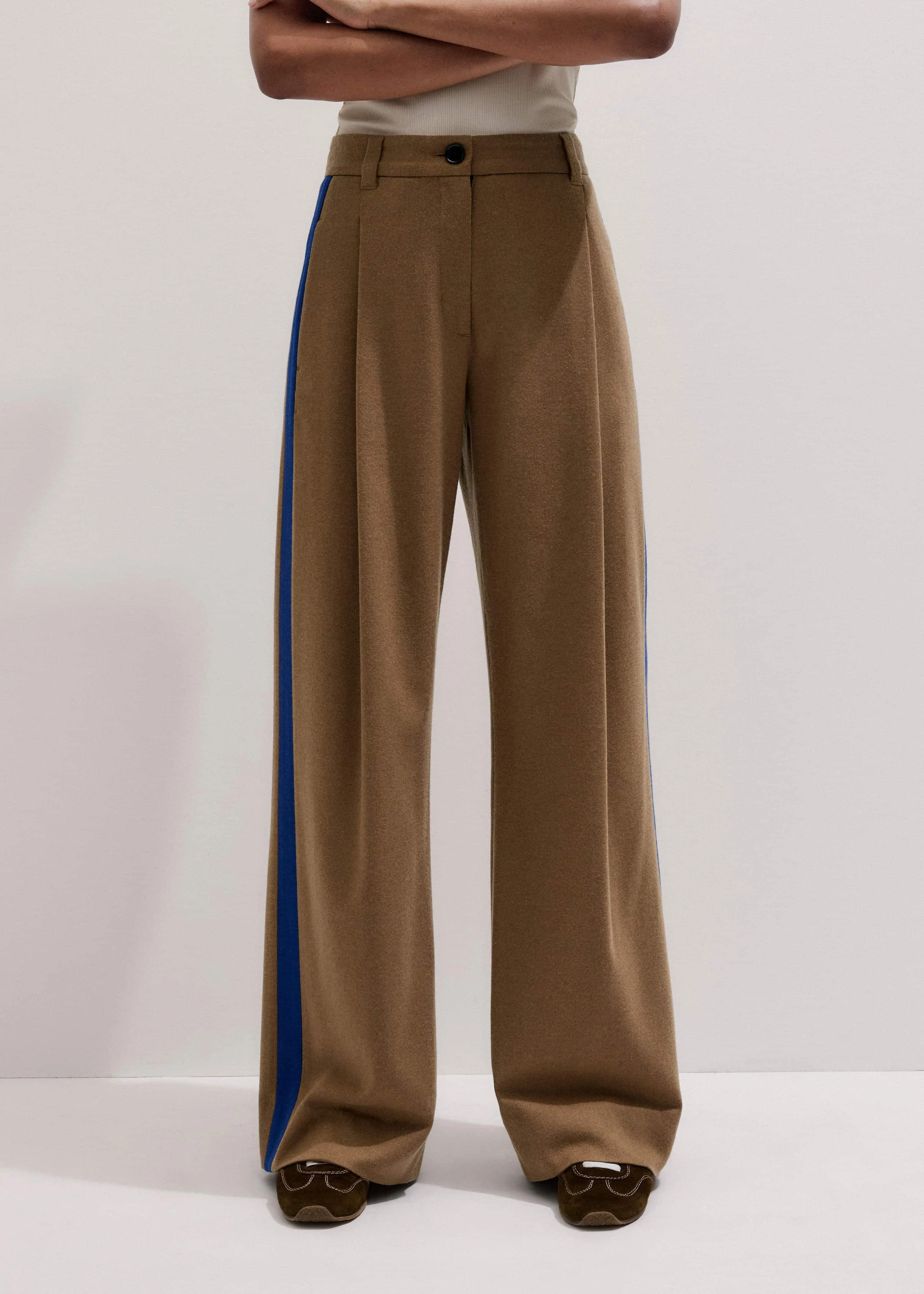 Pleat Straight Pant - 1