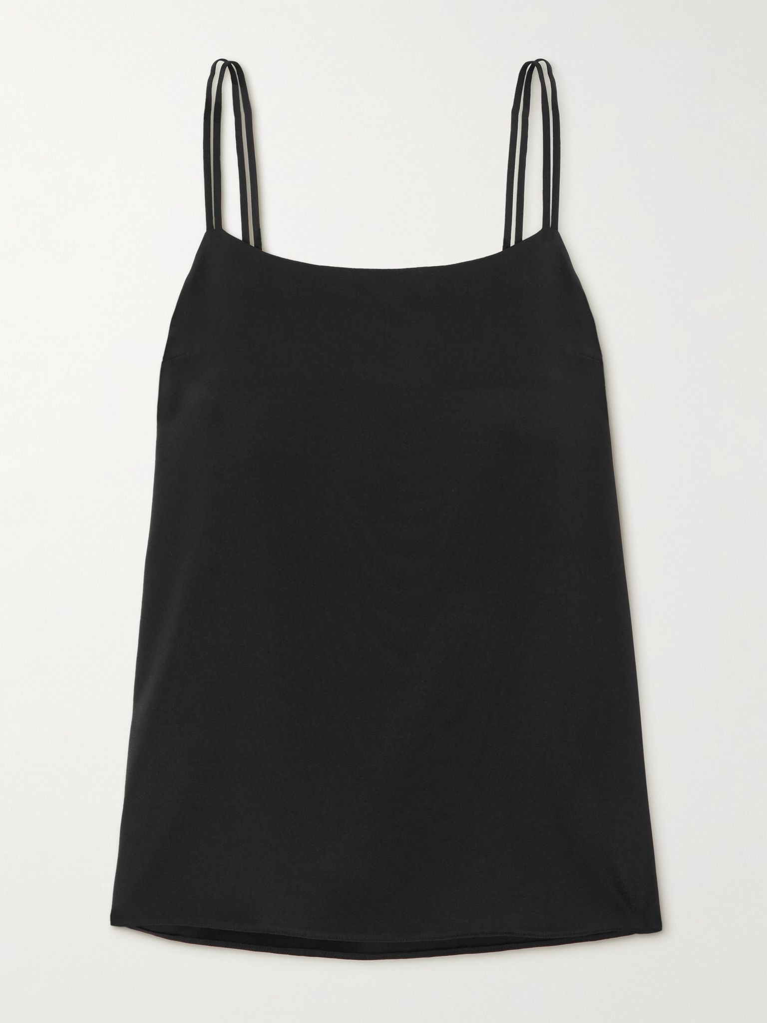 Kansas silk-blend crepe top Black - 1
