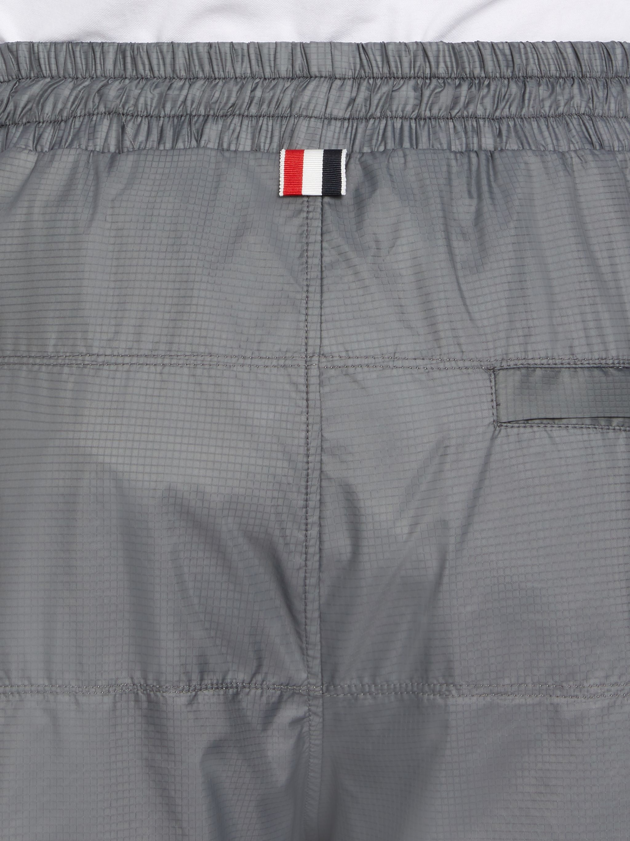 Silver Quilted Ripstop Jersey Lining Track Short - 6