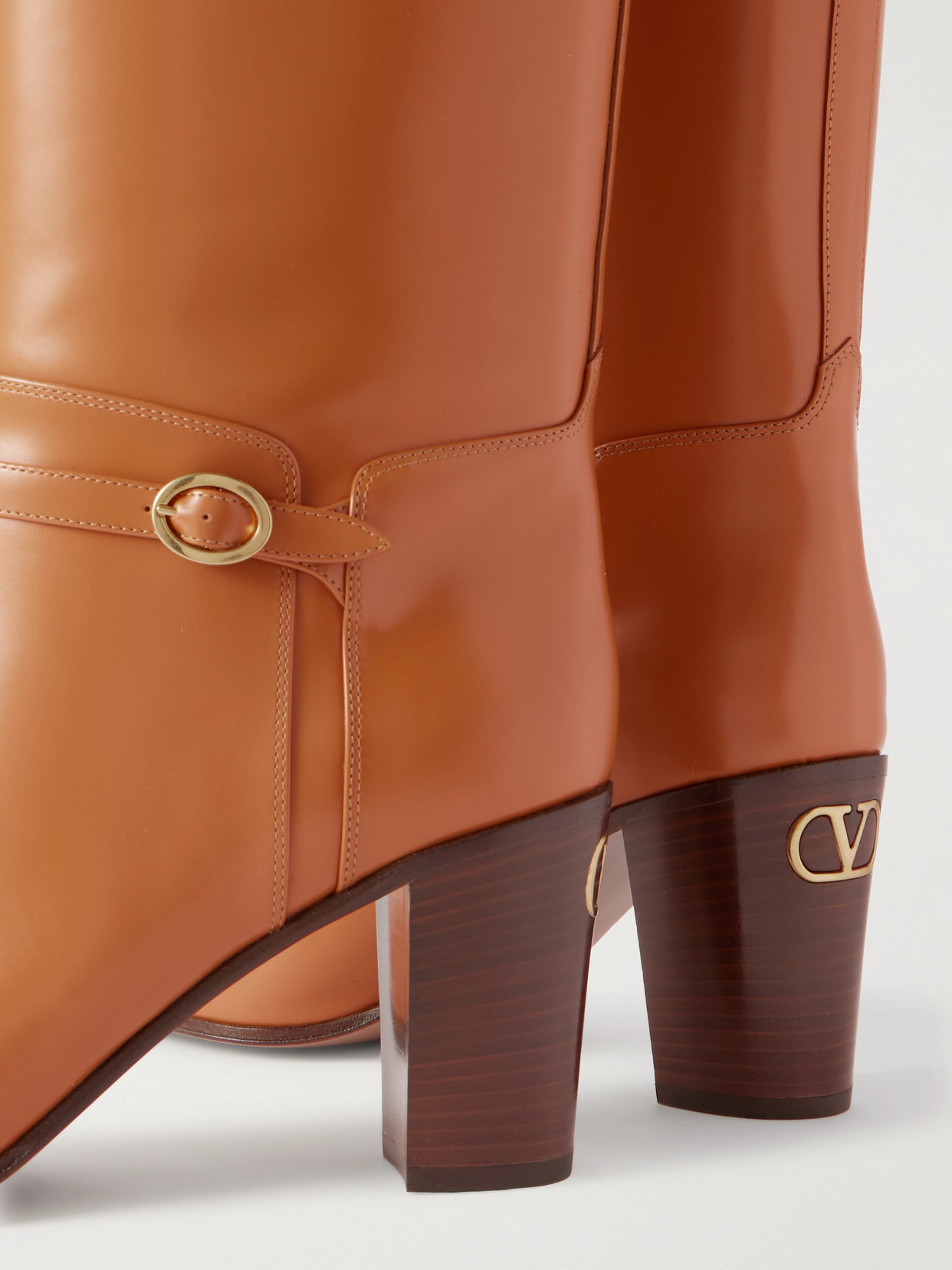 Pattie 75 Buckle-embellished Leather Boots - 4