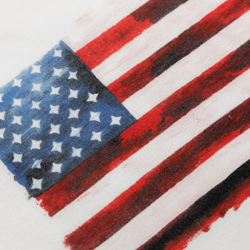 Duke American Flag Vintage White T-Shirt 5