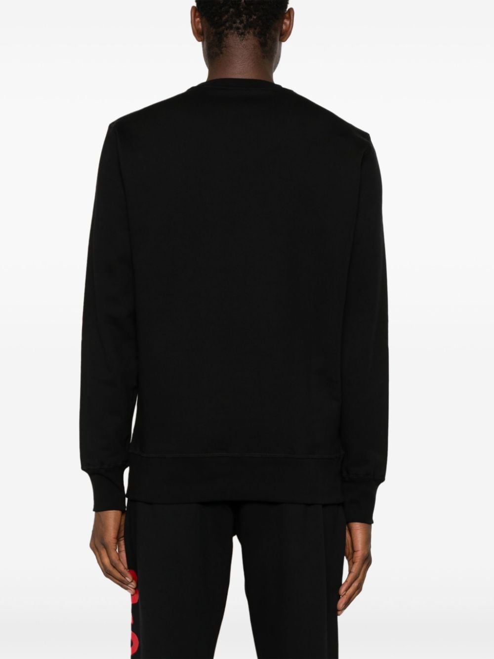 【関税&送料込】Alexander Mcqueen Black Red Cotton Zip Sweat alexander mcqueen fitted double breasted jacket item - Black