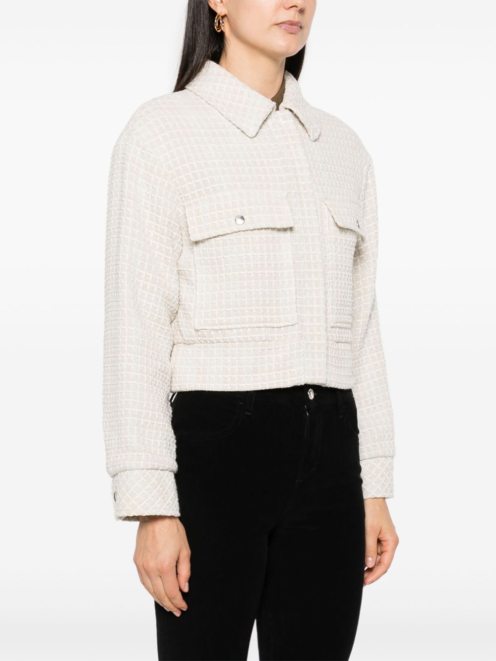 interwoven-design jacket - 3