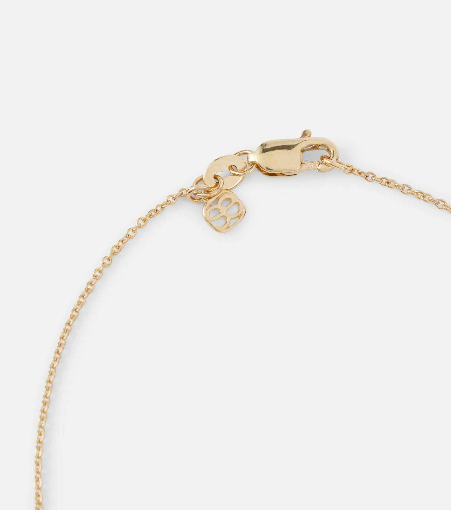 14kt gold necklace with diamonds - 4