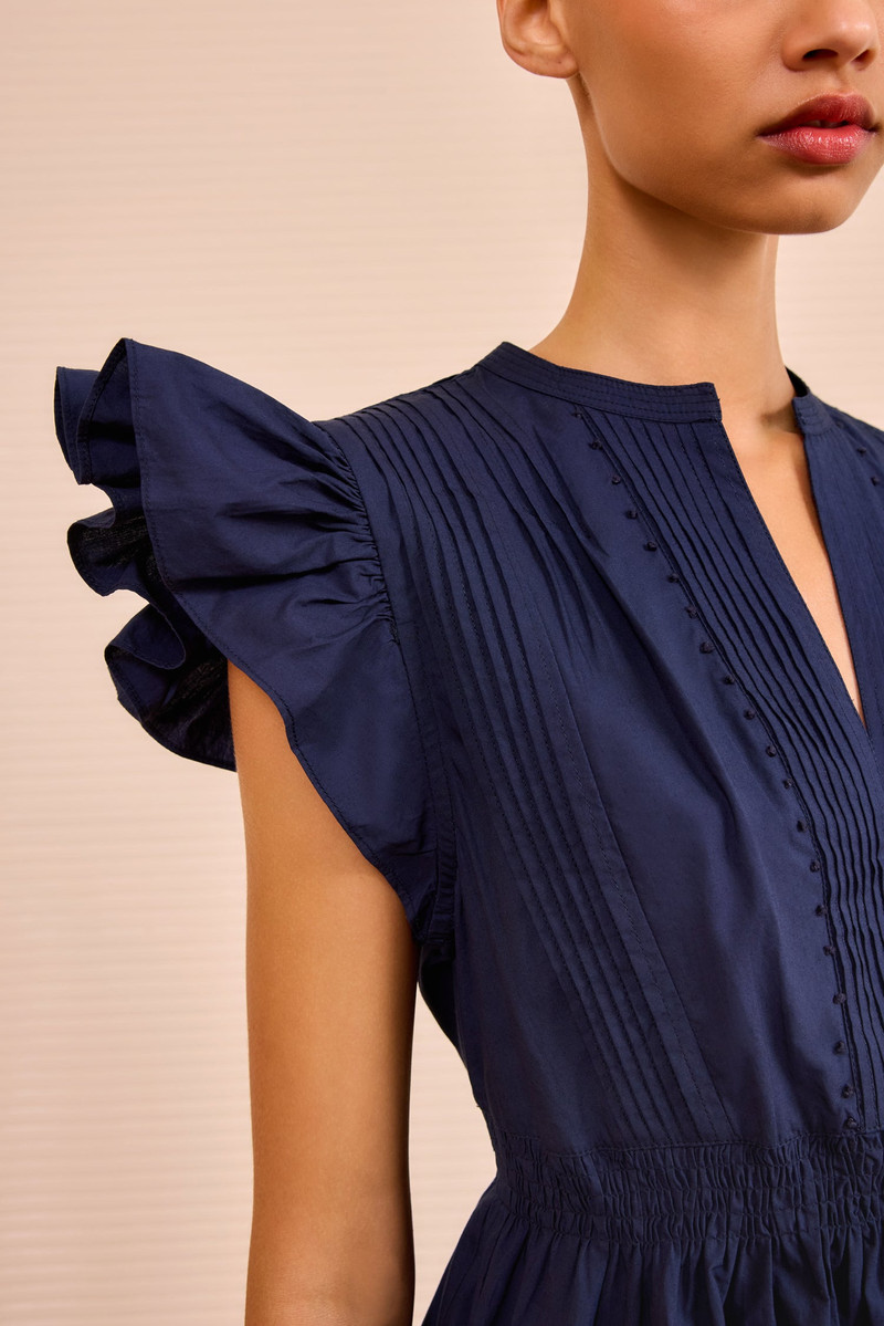 ULLA JOHNSON Luise Flutter Sleeve Top outlook