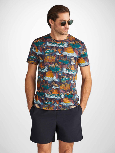 Derek Rose Men's T-Shirt Robin 15 Pima Cotton Multi outlook