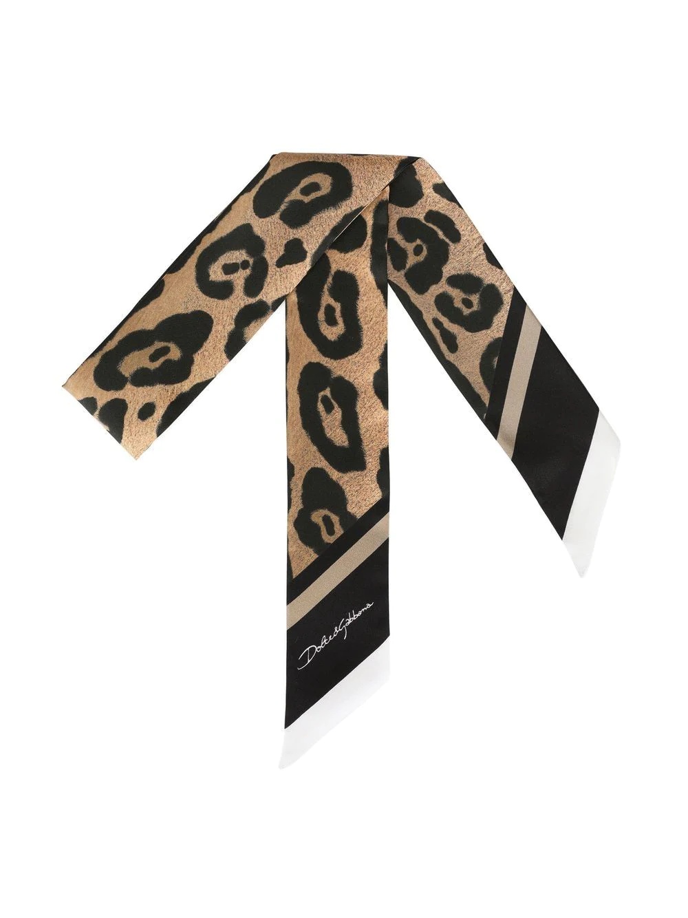 multi-print silk foulard - 3