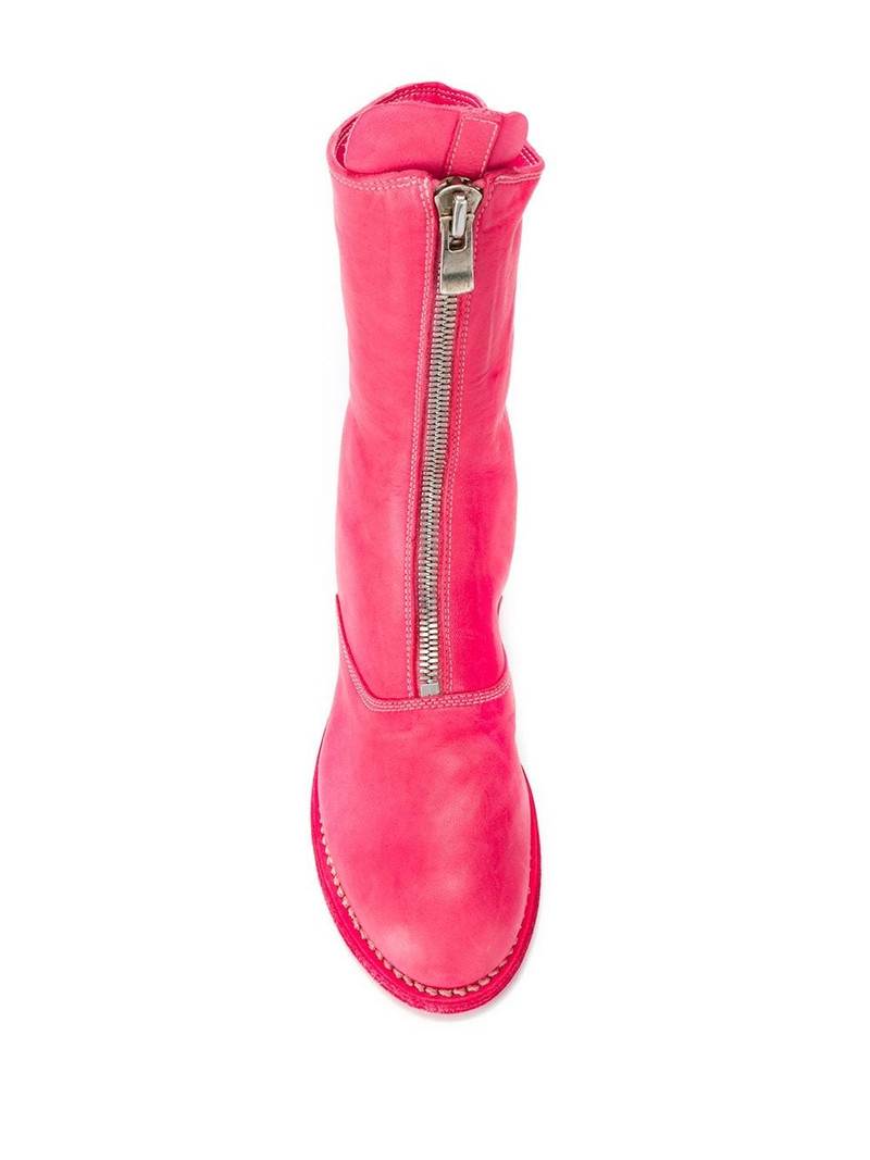 zip-front leather boots 4